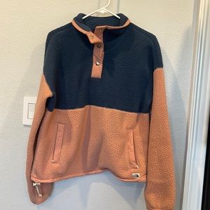 The north face pink and blue pullover